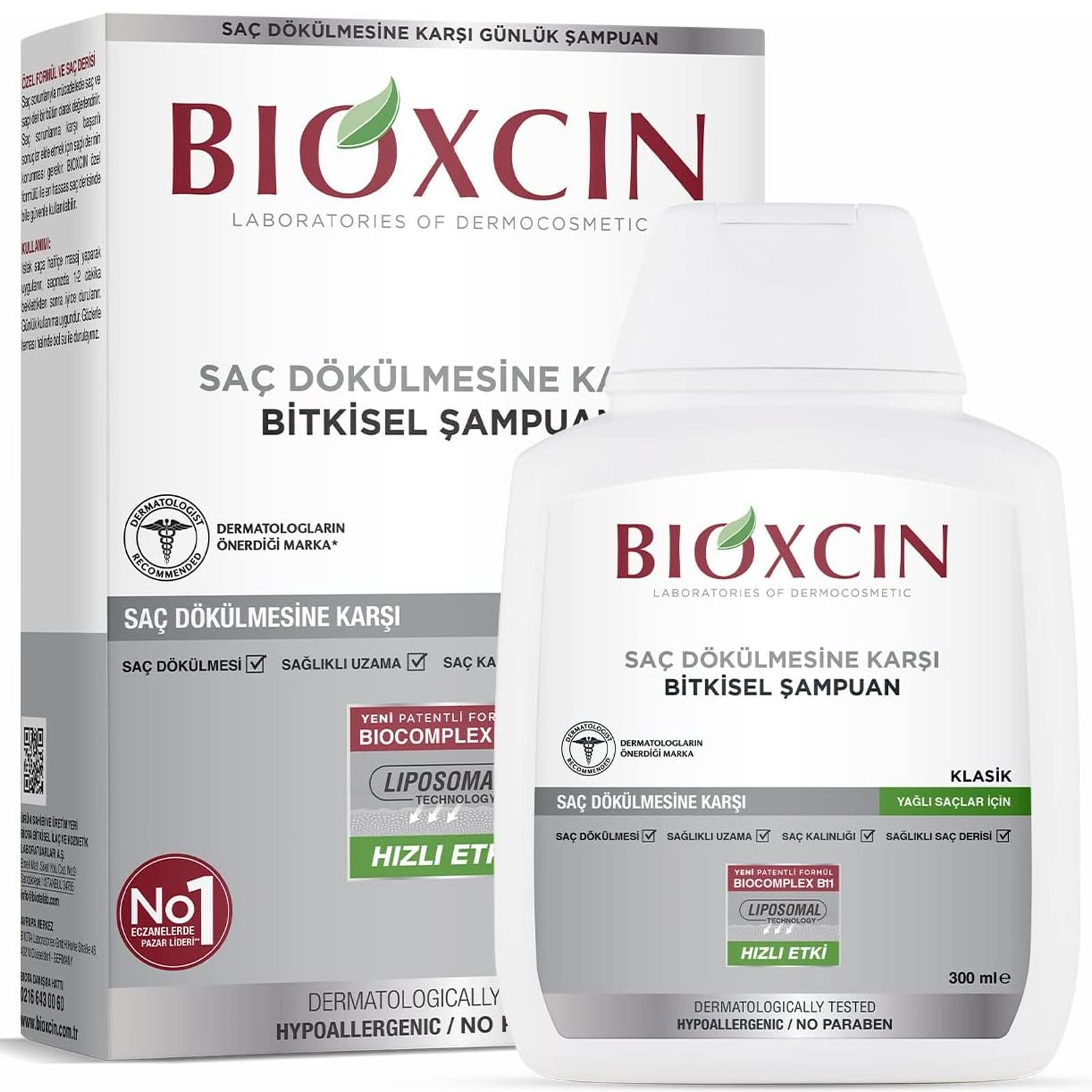 Bioxcin Klasik Saç Dökülmesine Karşı Şampuan Yağlı Saçlar İçin 300 ml