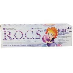Rocs Kids 4-7 Yaş Balonlu Sakız Tadında Çocuk Diş Macunu 35 ml