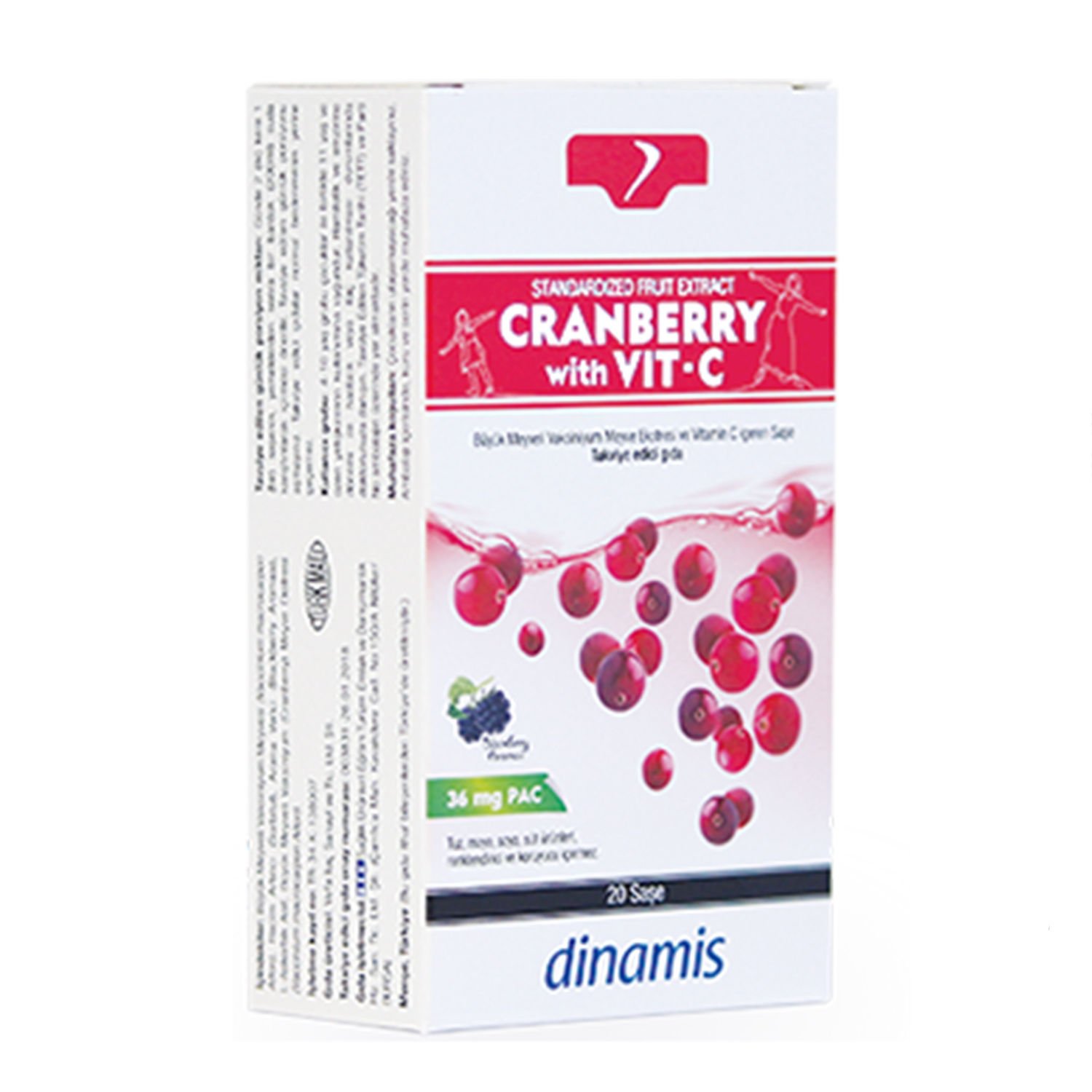 Dinamis Cranberry with Vit-C Takviye Edici Gıda 20 Saşe