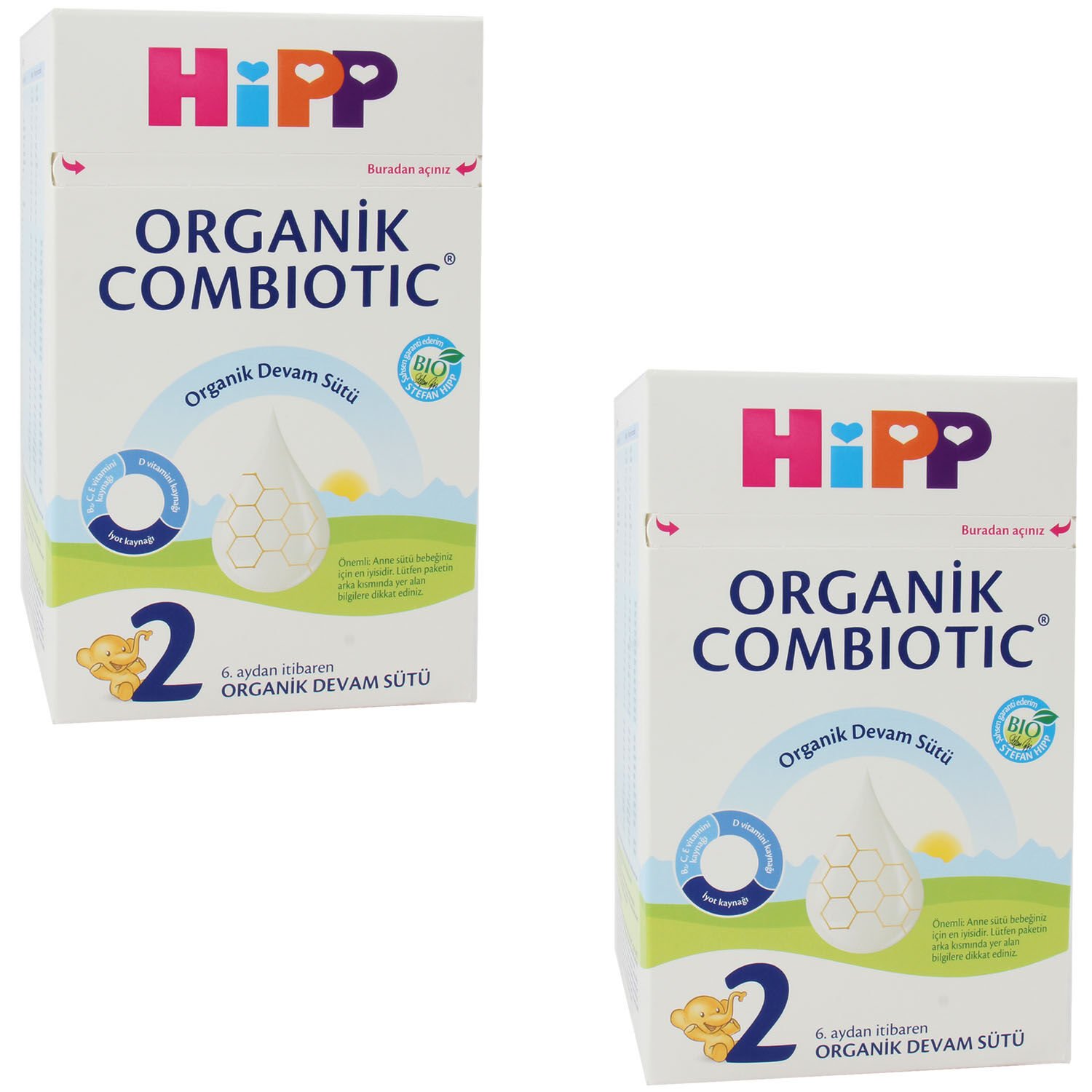 Hipp 2 Organik Combiotic Devam Sütü 800 gr 2 ADET