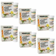 Youplus Vitamin C Çinko Propolis 20 Efervesan Tablet 6 lı PAKET