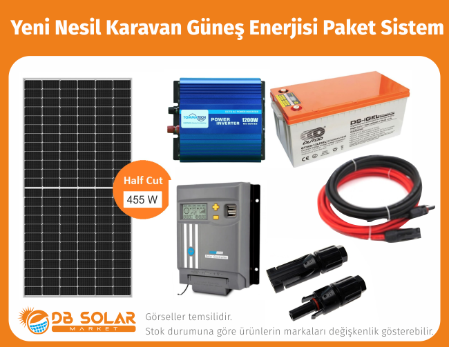 Yeni Nesil Karavan Güneş Enerjisi Paket Sistem