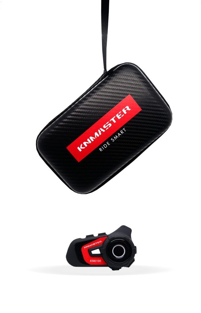 Knmaster KN6100 Motosiklet Kask İnterkom Bluetooth Intercom Kulaklık Seti Siyah