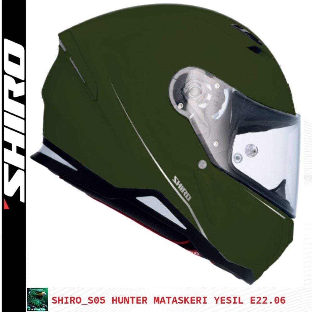 SHIRO KAPALI KASK HUNTER MAT ASKERI YESIL -L