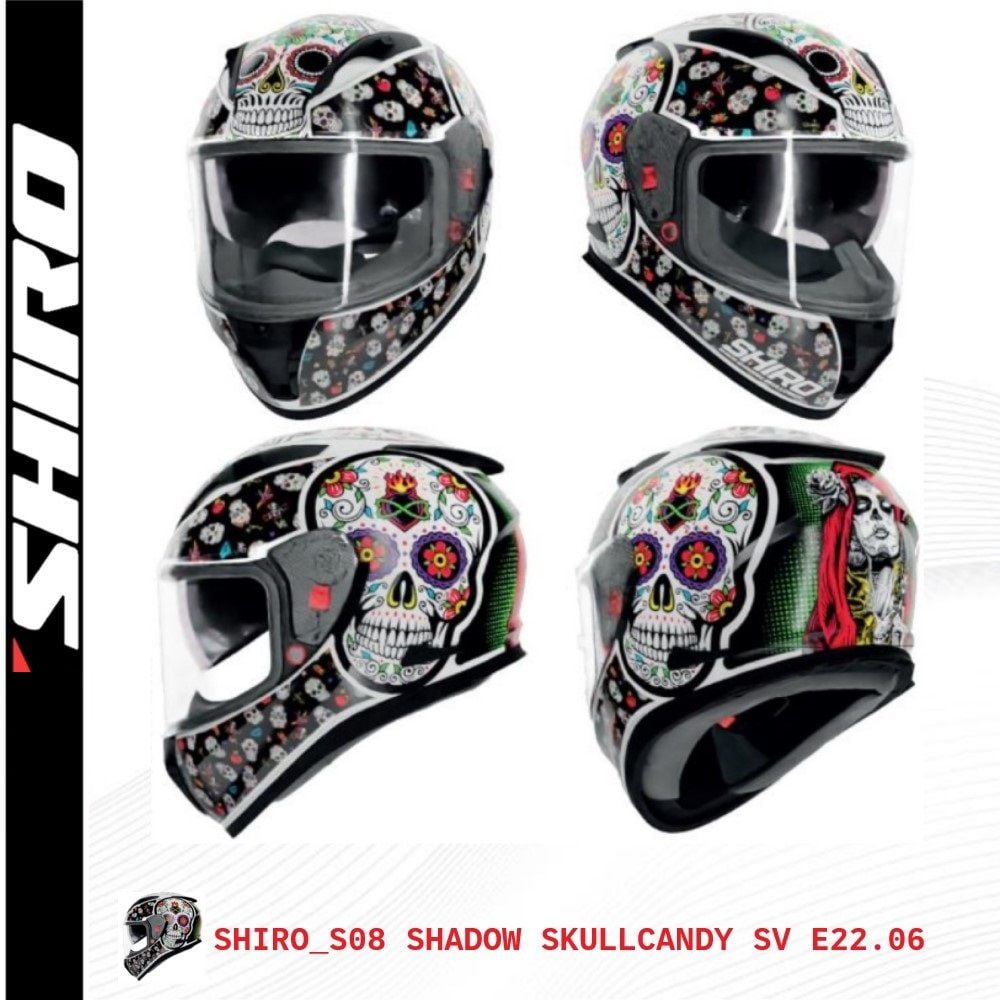 SHIRO KAPALI KASK SHADOW SKULLCANDY GÜNEŞ VİZÖRLÜ -L