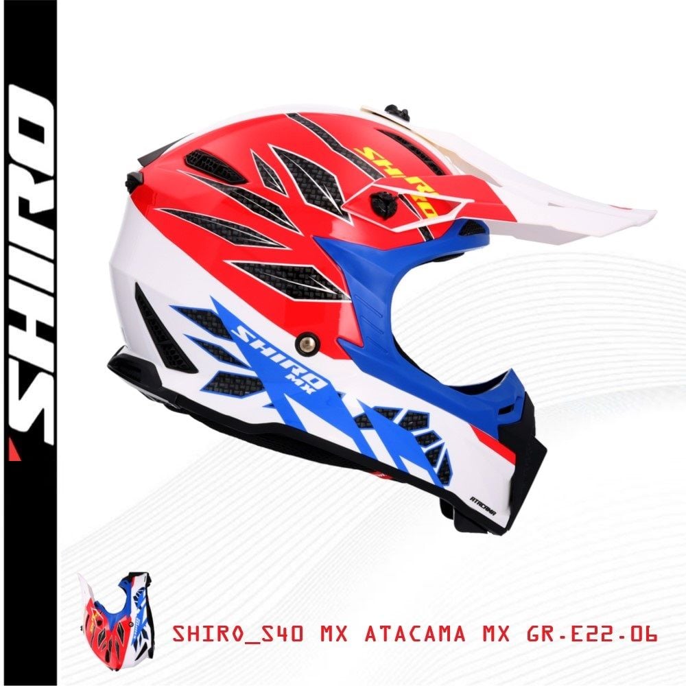 SHIRO KAPALI KASK OFFROAD -L