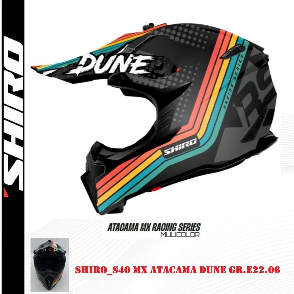 SHIRO KAPALI KASK OFFROAD ATACAMA DUNE -L