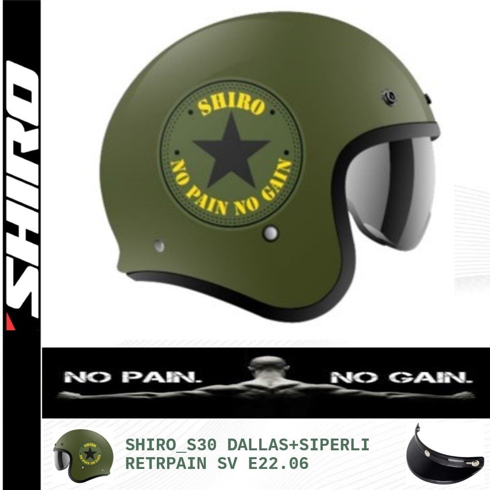 SHIRO AÇIK KASK DALLAS RETRPAIN GÜNEŞ VİZÖRLÜ -L