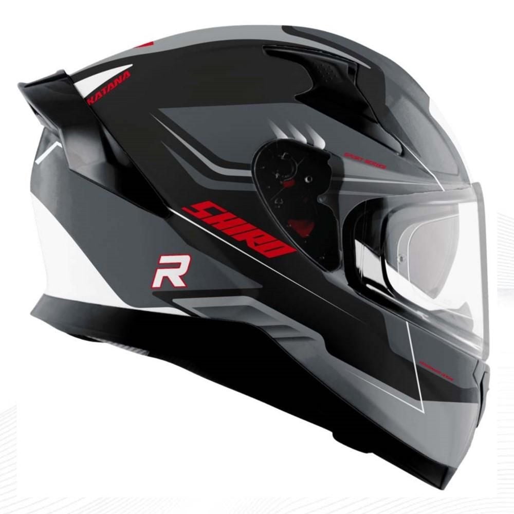 SHIRO KAPALI KASK KATANA ORBE MAT GÜNEŞ VİZÖRLÜ -L