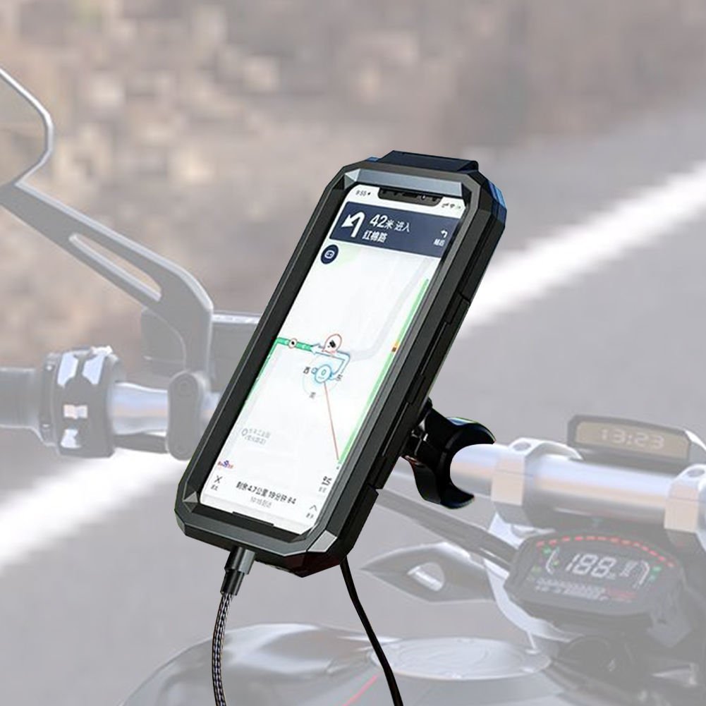 Knmaster TT-900WU Titreşim Engelleyici USB’li Telefon Tutucu - Tüm Motosikletlere Uygun