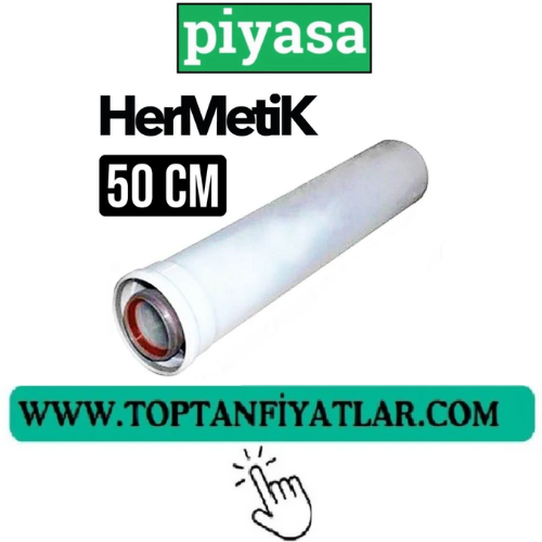 Piyasa/-50 Cm Hermatik Kombi/Şofben İlave Baca Uzatması