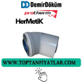 D.Döküm/Protherm/45 Drc Hermatik Kombi/Şofben İlave Açık Dirsek