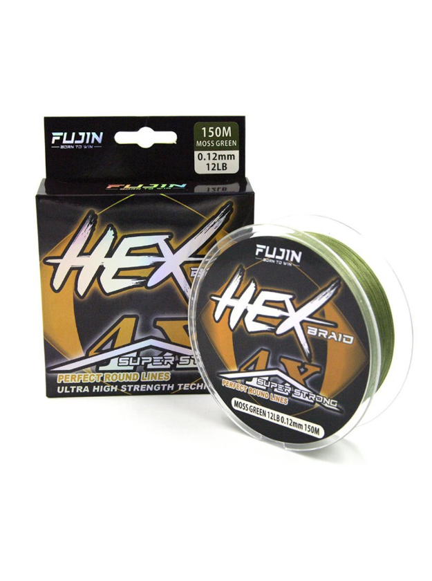 Fujin Hex Braid 4x 150mt Moss Green PE İp Misina