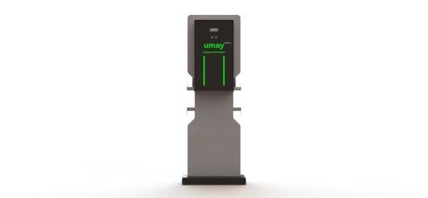 Umay Tech Elektrikli AC Araç Şarj İstasyonu 2x3,7 kW - 1 Tabanca + 1 Priz
