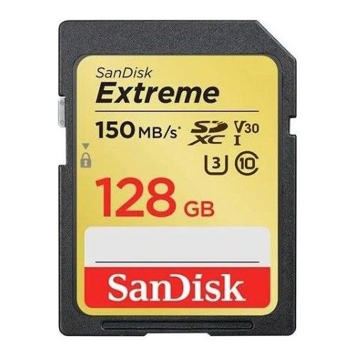 SanDisk Sandisk Extreme 128GB SDXC Card 150MB/s V30 UHS-I U3 Hafıza Kartı SDSDXV5-128G-GNCIN