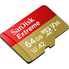 SanDisk Extreme 64 GB 160 MB/s SDSQXA2-064G-GN6GN A2 C10 V30 UHS-I U3 microSD Kart