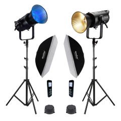 Gdx Exc-180RGB-II Rgb Led Video Işığı 2'li Full Set (60x90 Softbox + 260 cm Kalın Işık Ayağı)