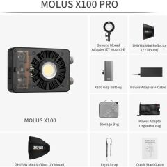 Zhiyun Molus X100 Pro Kit 100W Taşınabilir Işık