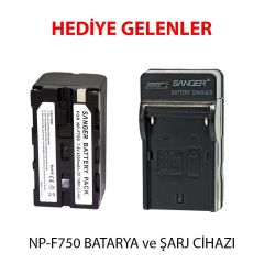Sanger A7S 7'' 4K IPS Kamera Monitörü + F750 Batarya + Şarj