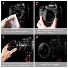 K&F Concept 82mm B-SERIES ND2-ND400 (1 ile 9 Stop) ND Filtre
