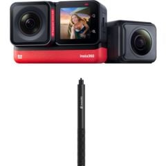 24FİLM INSTA360 One Rs Twin Edition Aksiyon Kamera + 120 cm Selfiestick Türkiye Distribütör Garantili