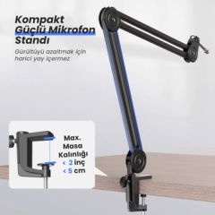 Fifine BM63 Masaüstü Mikrofon Standı - Ayaklık - Sehpa 40x40cm