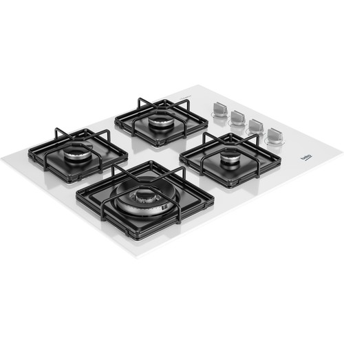 Beko BOCD K 6510 EWB Wok Gözlü Beyaz Cam Ankastre Ocak