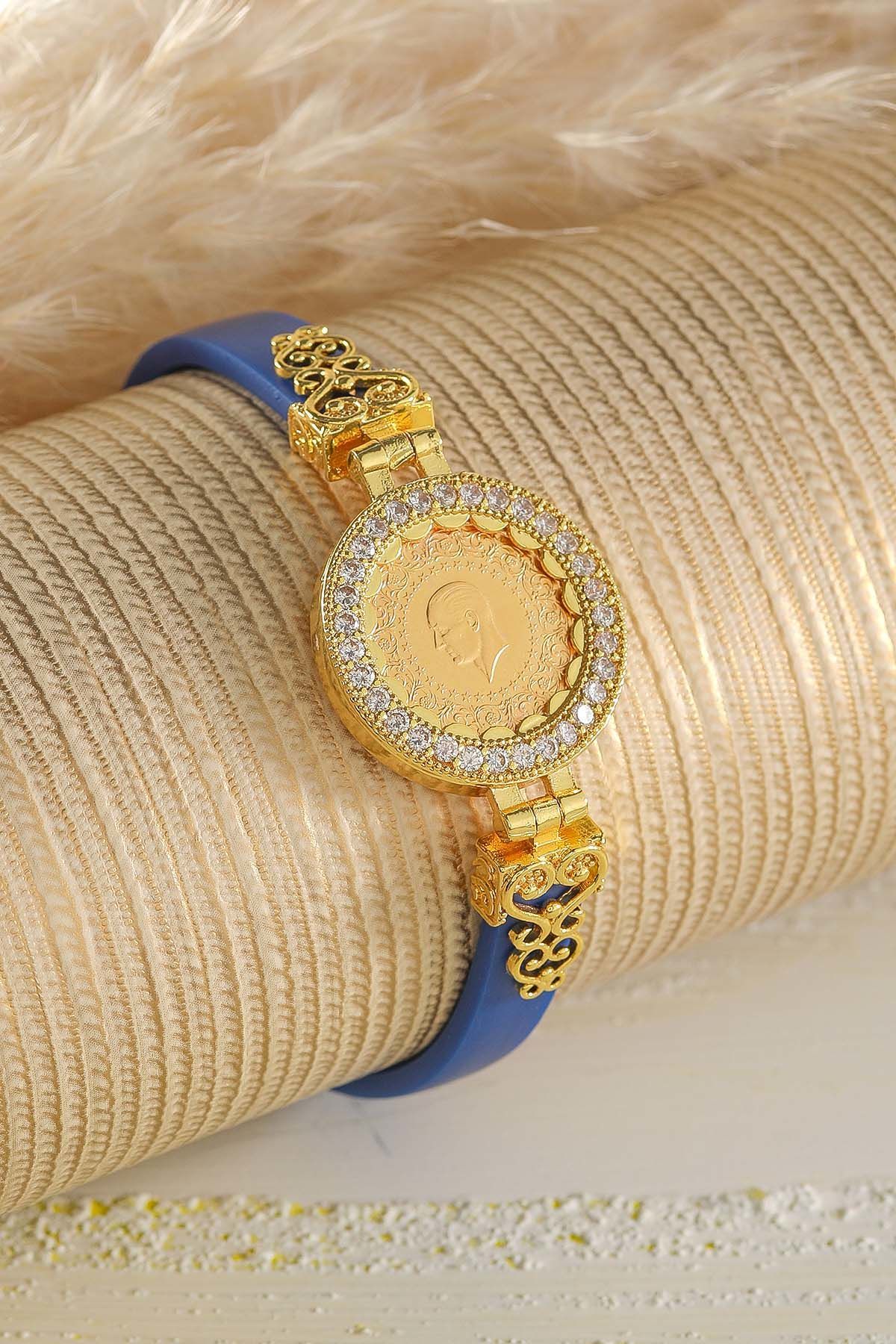 Moom Mücevherat Kadın Yeni Tarihli 22 Ayar Çeyrek Altın Bileklik