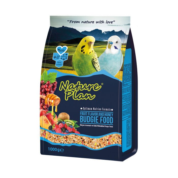 Nature Plan Meyveli Ballı Muhabbet Kuşu Yemi 1000 Gr