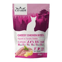 Cat Chefs Cheesy Chicken Peynirli & Tavuk Etli Kedi Ödül Maması 80 gr