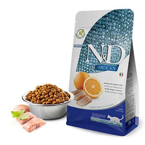 N&D Ocean Ringa Balığı & Portakallı Yetişkin Kedi Maması 1,5 KG