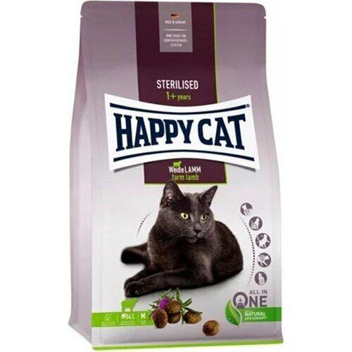 Happy Cat Kısırlaştırılmış Weide Lamm Kuzu Etli Yetişkin Kedi Maması 10 KG