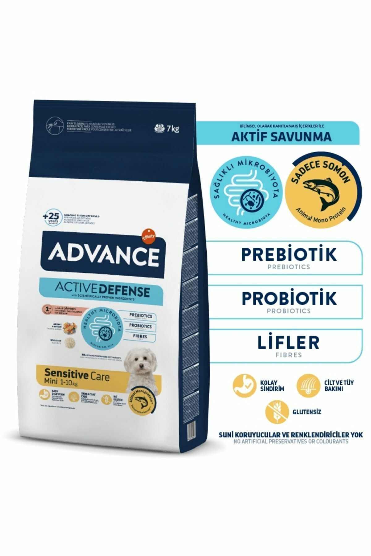 Advance Küçük Irk Somonlu Yetişkin Köpek Kuru Maması 7 Kg