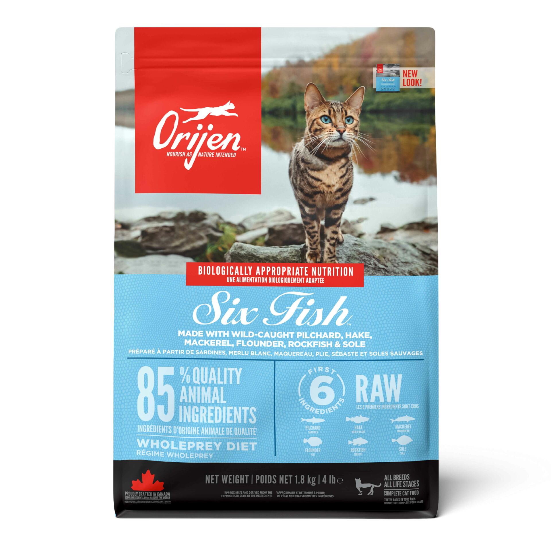Orijen Six Fish Tüm Irk Ve Yaşam Evreleri İçin Kedi Maması 1,8 Kg