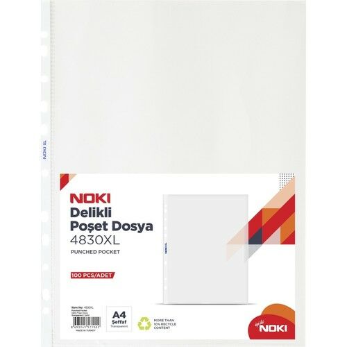 NOKİ 4830XL POŞET DOSYA A4 100 ADET