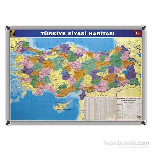PANDA 70X100 TÜRKİYE SİYASİ HARİTASI LÜKS METAL
