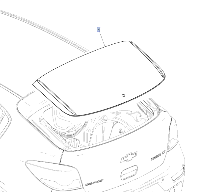 Chevrolet Cruz Hb Arka Cam Gm Marka
