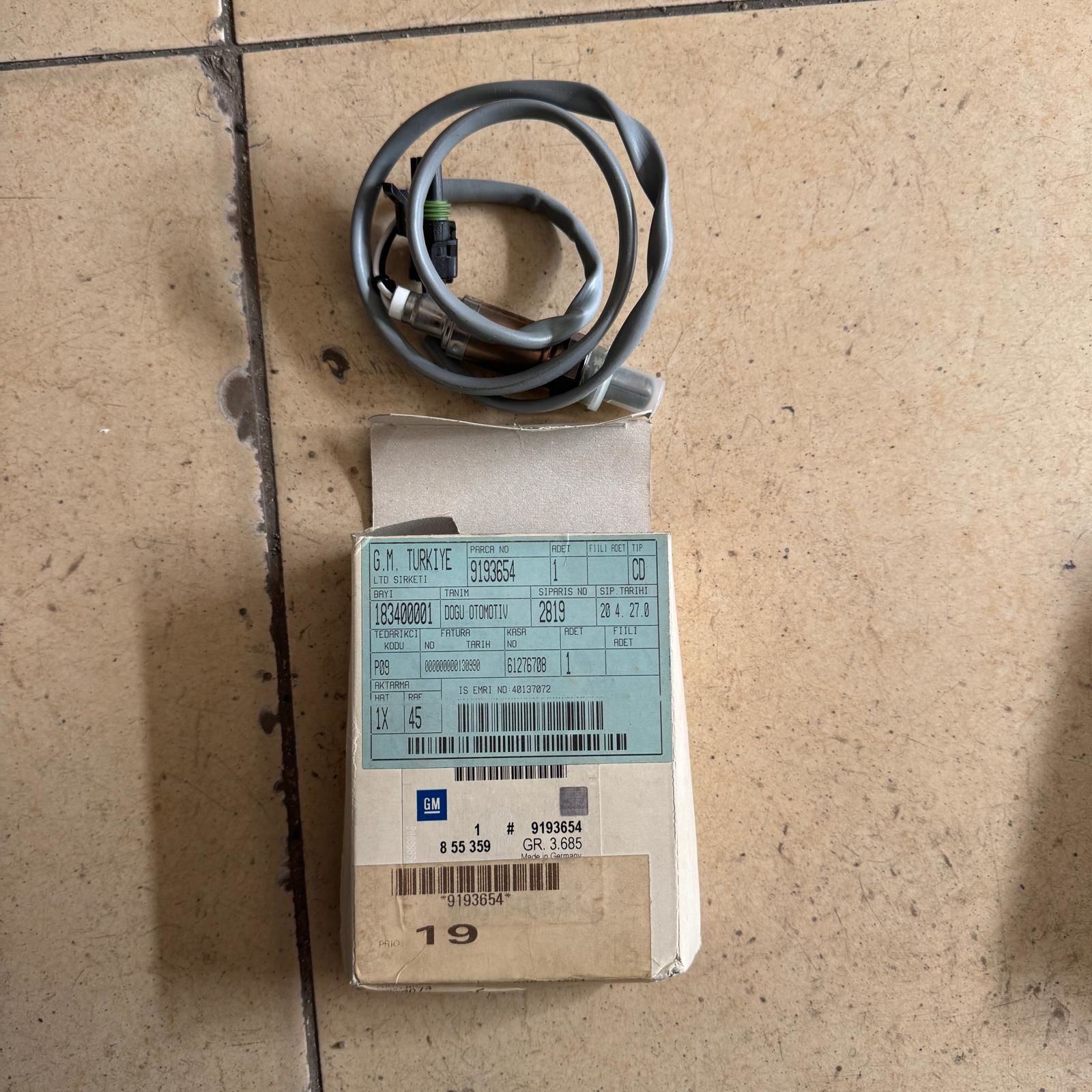 Opel Corsa C Oksijen Sensörü Z10xe Orjinal Gm Marka 9193654