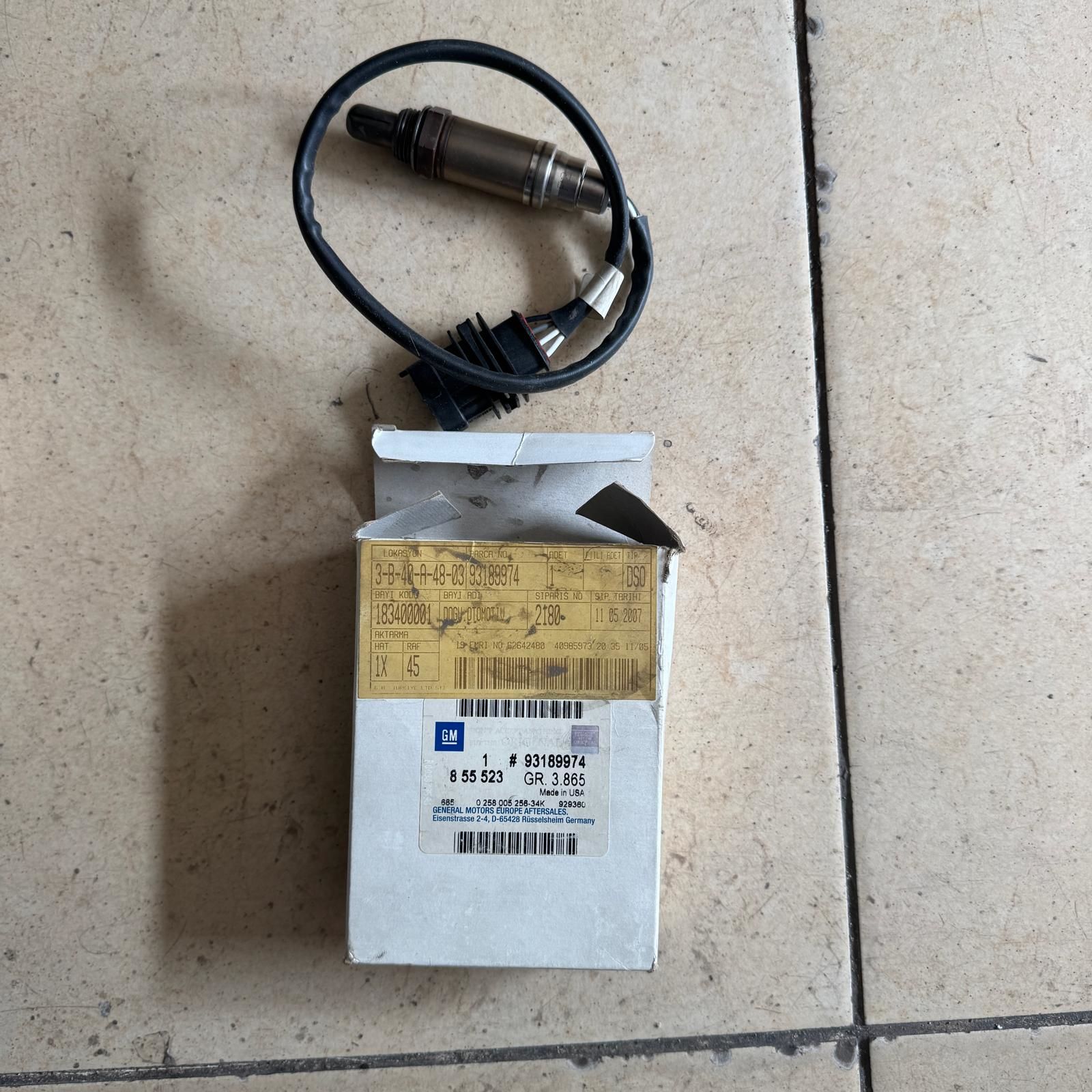 Opel Astra G Oksijen Sensörü 1 Konum Orjinal Gm Marka 93189974