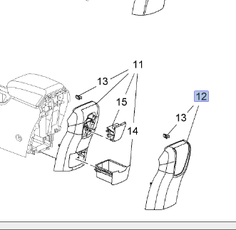 Opel Astra J Ön Konsol Arka Kapak Gm Marka