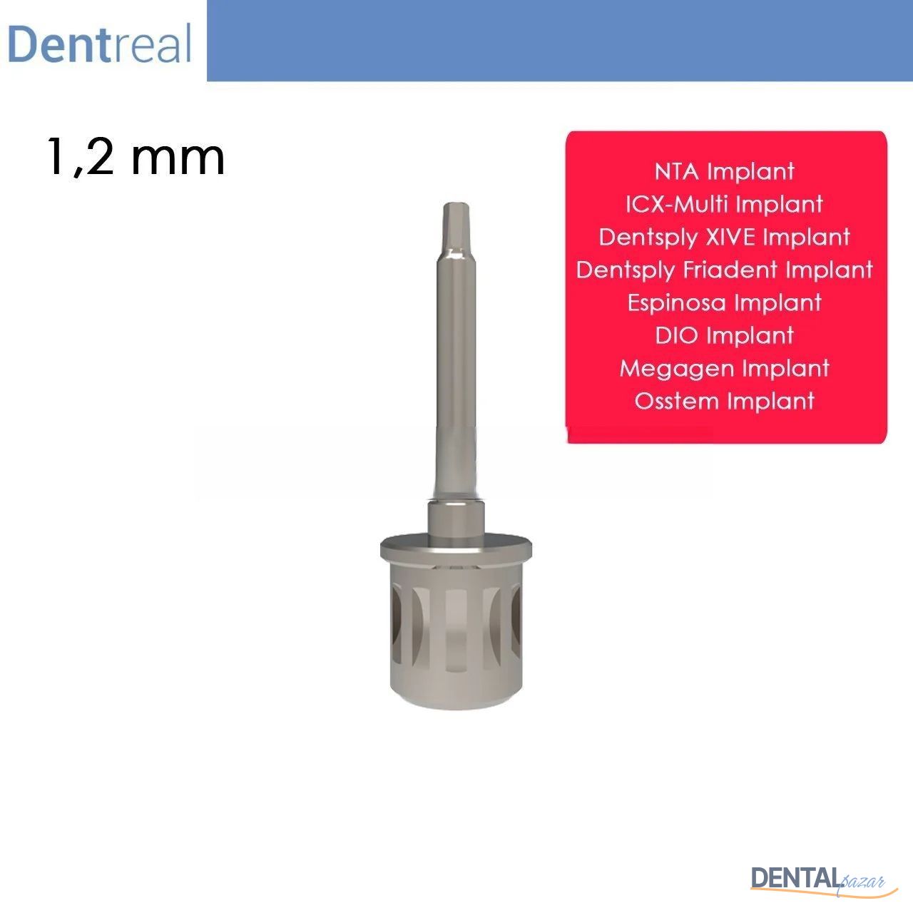 Espinosa İmplant için Screwdriver 1,20 mm