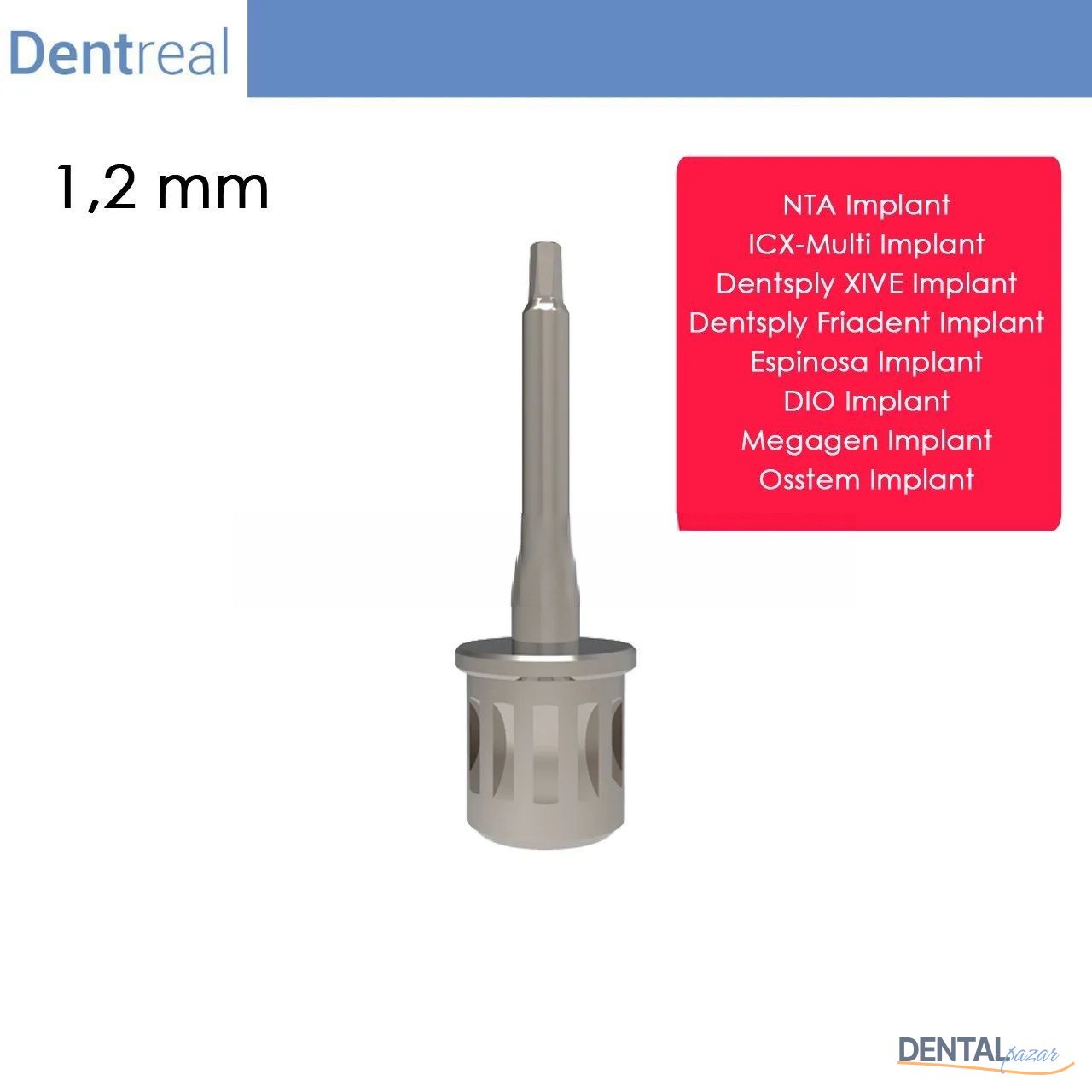 NTA Implant için Screwdriver 1,20 mm