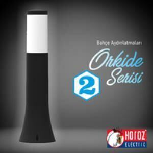 Horoz Orkide 2 Siyah Renk Plastik Bahçe Aydınlatma E27 Duylu