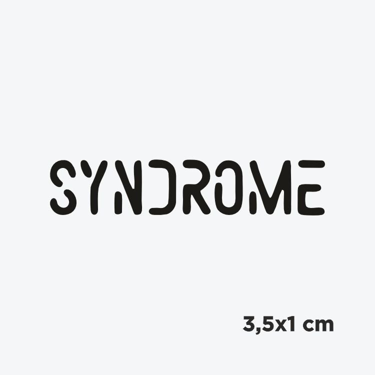 Minimal «SYNDROME» Sendrom Dövme Şablonu