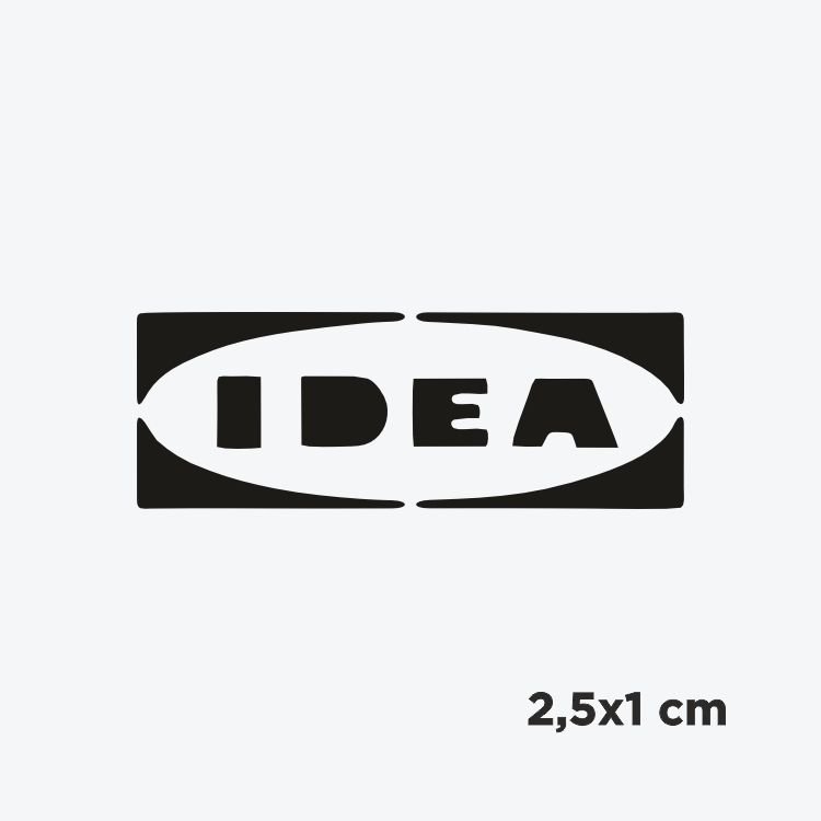 Minimal «Idea» Fikir Dövme Şablonu