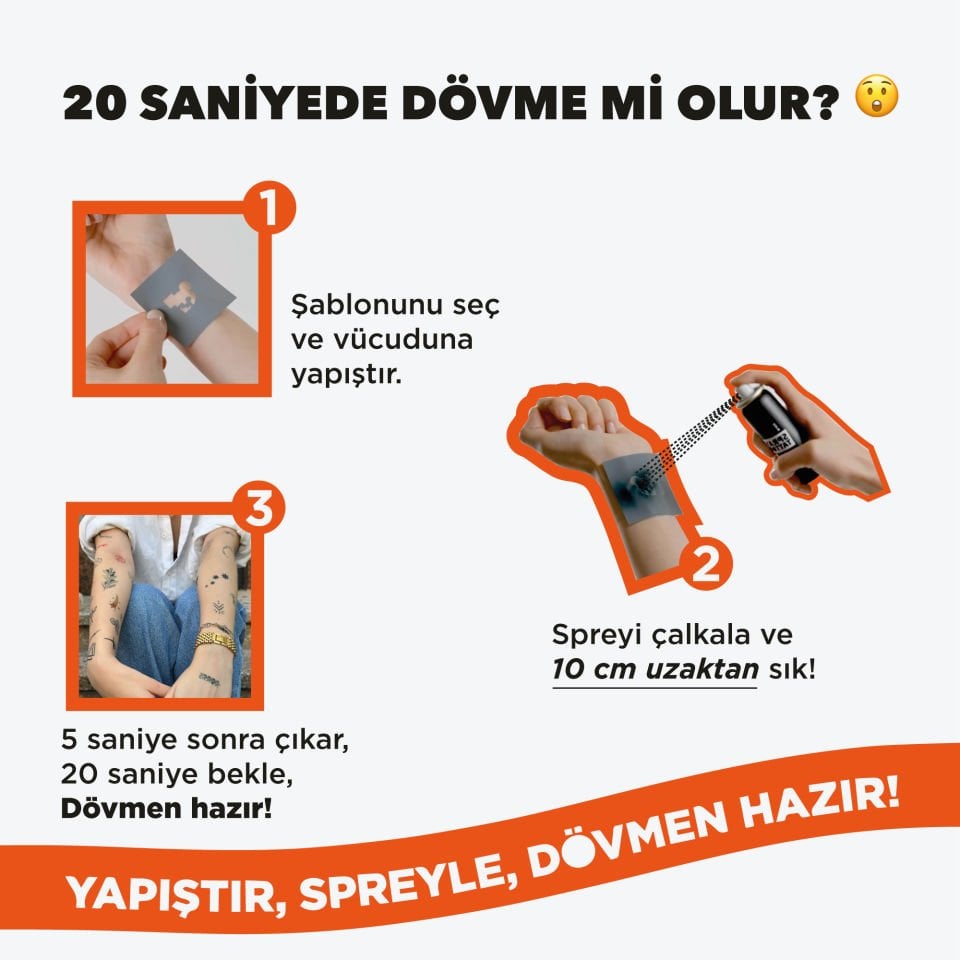 Minimal Kanji Şans Dövme Şablonu