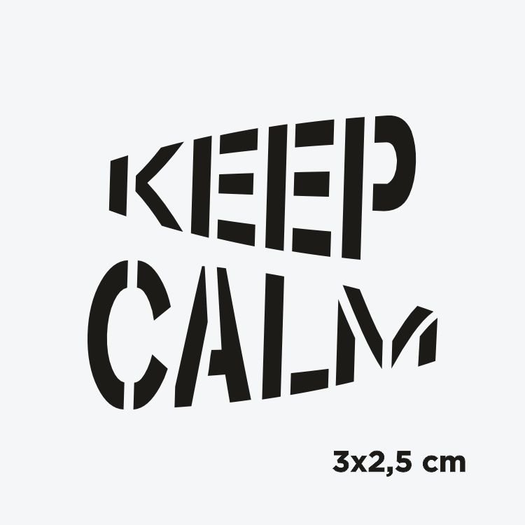 Minimal Keep Calm Dövme Şablonu