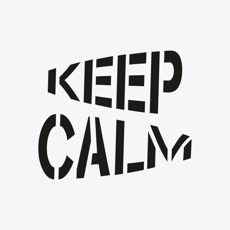 Minimal Keep Calm Dövme Şablonu