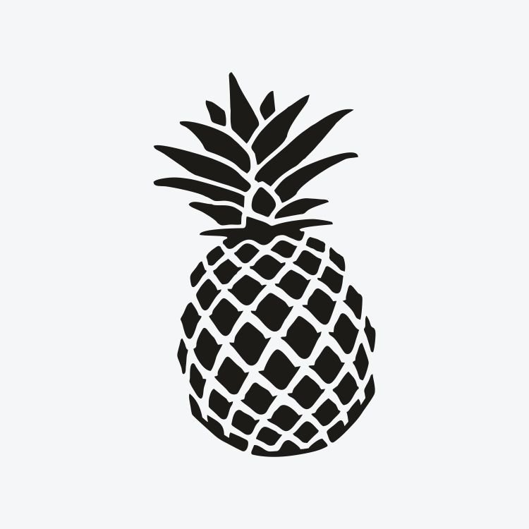 Ananas Dövme Şablonu