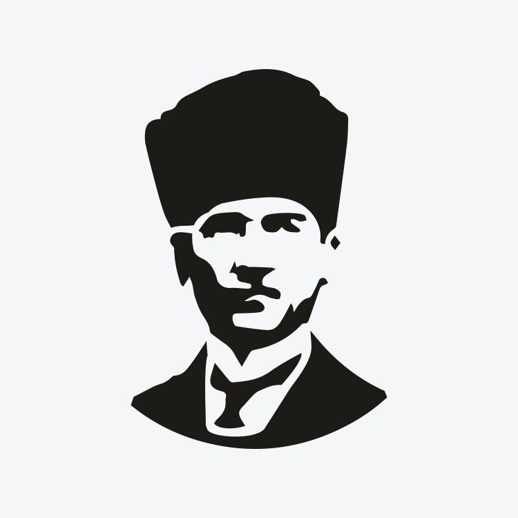 Mustafa Kemal Atatürk Portre Dövme Şablonu 2